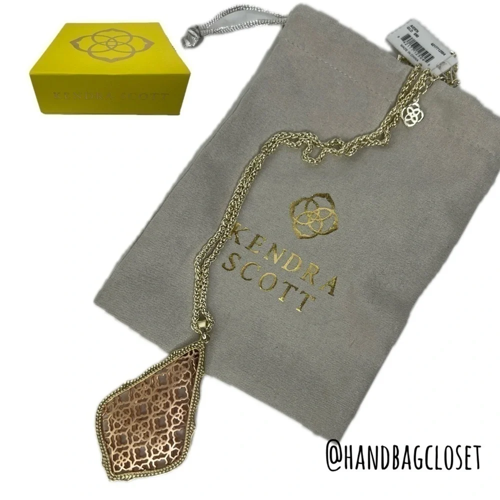 Kendra Scott Aiden Filigree Rose Gold 2-Tone Metal Necklace
